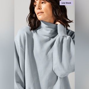 Popflex Ooey Gooey Mockneck Sweatshirt - Bookworm Blue S/M